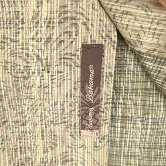 Tommy Bahama Shirt Mens Medium Green Striped Floral Long Sleeve Button Down‎ - Picture 7 of 16